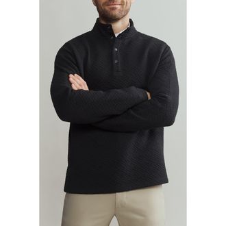 Rhone Weekend Quilted Pullover in Black at Nordstrom, Size Xx-Large
