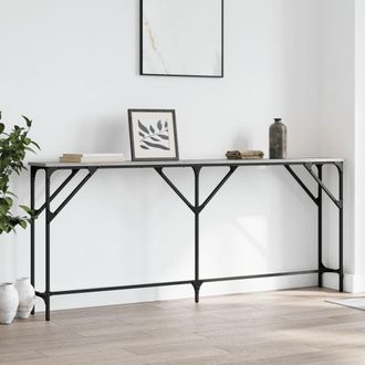 vidaXL Vidaxl - Mesa Consola Madera De Ingenier&iacute;a Gris Sonoma 180x23x75 Cm