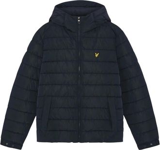 Lyle & Scott Hooded Quilted Jacket - Heren - Winterjassen - Blauw - XL - Polyester - Jassen