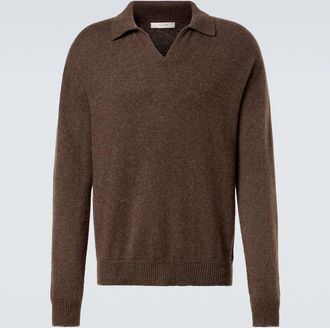 The Row Leach cashmere polo sweater