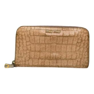 Miu Miu Portafoglio in pelle Pre-owned - - Pre-owned - Donna - Marrone - ONE SIZE