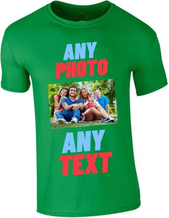 Generic Personalised T-Shirt UK | Design Your Own | Custom Photo & Text | Men & Kids | Personalised Gifts Workwear T Shirt | Create Your Own Customise Tee | U