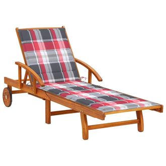 vidaXL Tumbona De Jard&iacute;n Con Coj&iacute;n Madera Maciza De Acacia Vidaxl