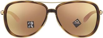 Oakley Split Time Prizm Rose Gold Polarized Pilot Ladies Sunglasses OO4129 412914 58