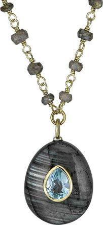 Rachel Reinhardt Jewelry 14K Over Silver Gemstone Pendant Necklace