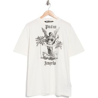 Palm Angels Logo Graphic T-Shirt in White at Nordstrom Rack, Size Xx-Large