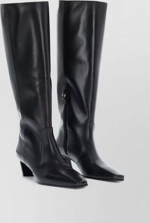 Stuart Weitzman knee length block heel pointed toe boots
