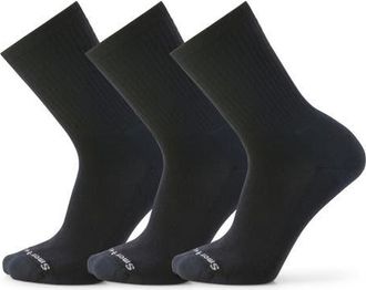 Smartwool 3-Pack Everyday Solid Rib Crew Socks in Everyday Black at Nordstrom, Size Medium