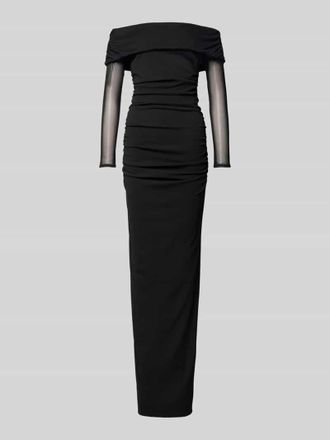 Sistaglam Abendkleid mit seitlichen Raffungen Modell Norah in Black, Größe 34