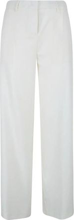 Fabiana Filippi Embellished Broeken - Dames - Wijde Broeken - Wit - 2XS - Polyester - Broeken