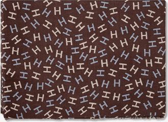 Hemisphere Kaschmir- und Seidenschal mit Monogrammprint Nies