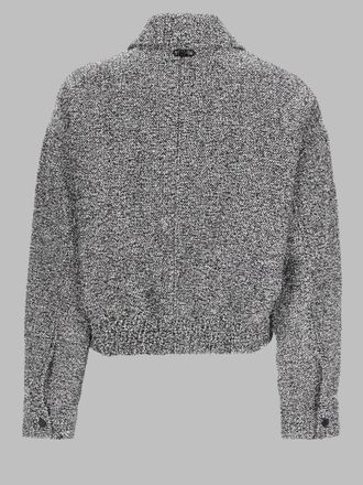 Michael Michael Kors Cotton-Nylon Blend Bomber Jacket - Gray