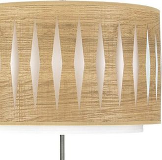 Fabrilamp Sobremesa Alto Alexandra 1xe27 Niquel/madera Clara 61x30x30 Cm