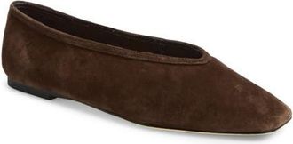Tony Bianco Bianca Ballet Flat in Espresso Suede at Nordstrom, Size 7.5