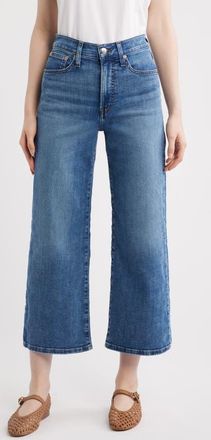 Madewell The Wide-Leg Crop Jeans Super Stretch Denim in Oneida Wash at Nordstrom, Size 30