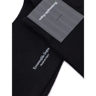 Ermenegildo Zegna Black Wool Socks Clothing