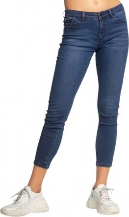 Elan Emile Jean Mid Rise Skinny Jeans In Dark Denim