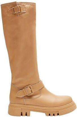 8 by YOOX LEATHER BIKER TALL BOOTS