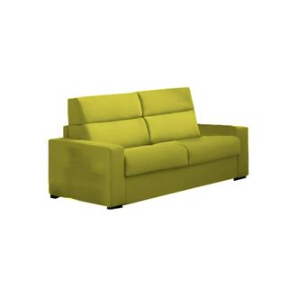 Dmora Sof&aacute; Cama 3 Plazas Quindici, Desenfundable, Con Almacenamiento Made In Italy, Lavable, 220x95 Cm Verde