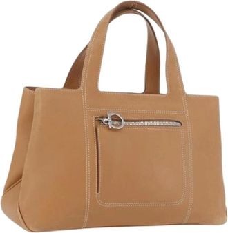 Ferragamo Pre-owned Handbags, female, Beige, Size: ONE SIZE Pre-owned Hand Bag