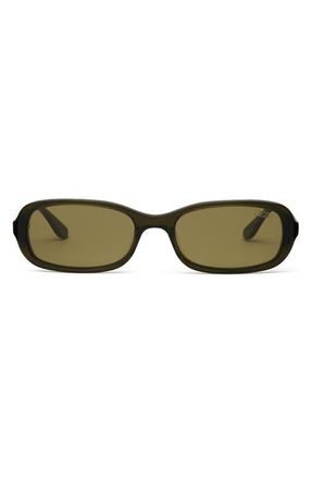 DEZI Cindy 54mm Oval Sunglasses in Crystal Sage Green /Green at Nordstrom