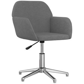 vidaXL Silla De Oficina Giratoria De Tela Gris Claro Vidaxl
