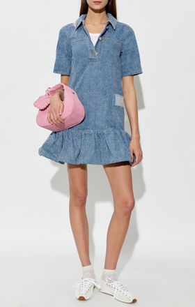 Ganni Denim Dress With A vintage Effect, Womens, Blue