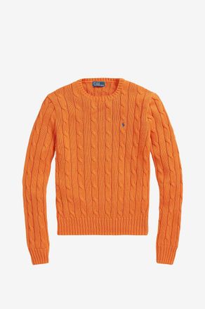 Polo Ralph Lauren Rundhals-Zopfstrickpullover aus Baumwolle Pony