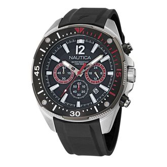 Nautica Mens Nct Blue Sail Chronograph Silicone Watch