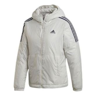 adidas (WMNS) adidas Essentials Thermal Hooded Jacket Asia Sizing Grey GH4600