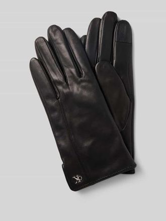 Calvin Klein Handschuhe in Leder-Optik mit Woll-Anteil in Black, Gr&ouml;&szlig;e M/L