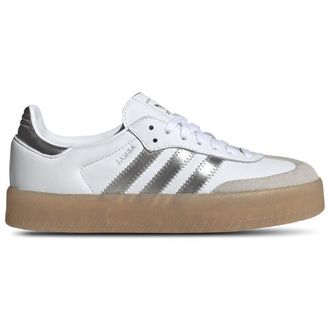 adidas Womens Originals Sambae - Shoes White/Silver Metallic Size 08.0
