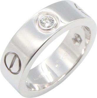 Cartier Silver Clear White Gold (18K) Band Ring (Pre-Owned)