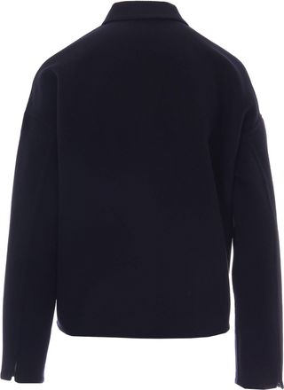 Fabiana Filippi Womens Overshirt Double-Faced Wool Night Blue Virgin Jacket