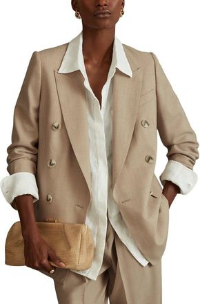 Reiss Sadie Double-Breasted Wool Blazer