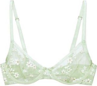 Savage x Fenty Puff Daisy Unlined Bra in Mint Hint Green at Nordstrom Rack, Size 30B