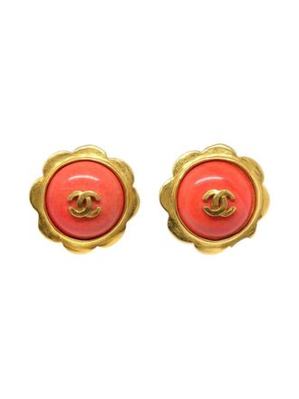 Chanel 1997 Stone Button earrings - Gold