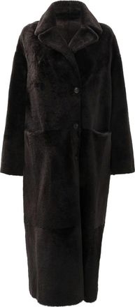 Furling Button Lambskin Coat