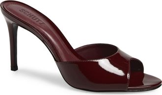 Schutz Cloe Slide Sandal in Vino at Nordstrom, Size 8.5