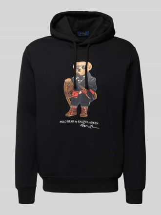 Polo Ralph Lauren Hoodie mit Motiv-Print in Black, Größe XXL