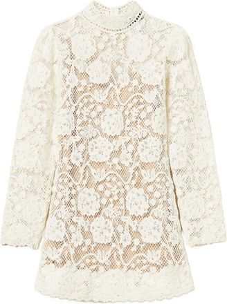 Twin-Set Abito corto a fiori - Bianco