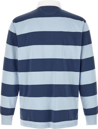 Polo Ralph Lauren Striped Cotton Rugby Shirt - Navy