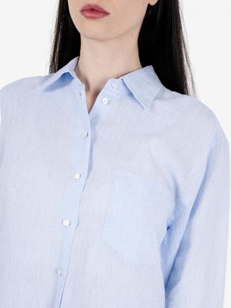 Xacus Camicia Dalia in lino over azzurro