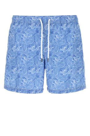 Fedeli Printed Polyester Swimming Shorts