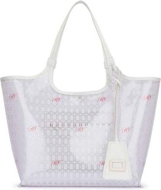 Roger Vivier Grand Vivier Medium Bag In Pvc In White
