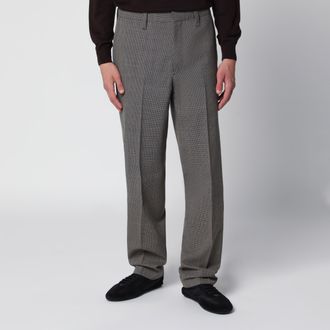 Prada Pantaloni in lana color foresta
