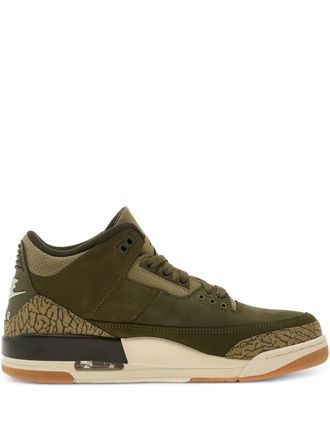 Nike Jordan Air Jordan 3 lace-up patterned sneakers - Verde