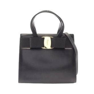 Ferragamo Pre-owned Handbags, female, Black, Size: ONE SIZE Pre-owned Handbag