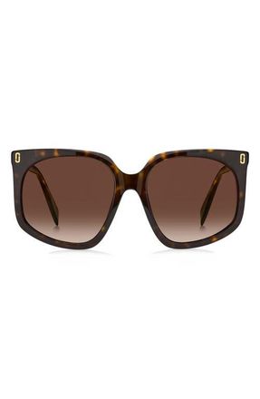 Marc Jacobs 57mm Geometric Square Sunglasses in Havana/Brown Sf at Nordstrom