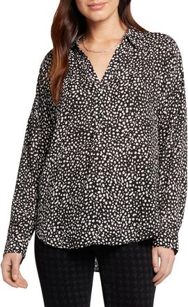 NYDJ Becky Recycled Polyester Georgette Blouse in Dillon Dots at Nordstrom Rack, Size X-Small